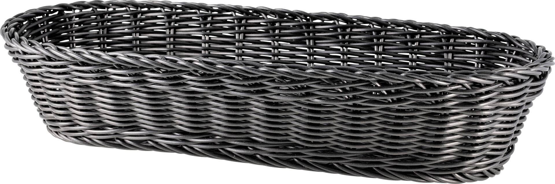 Korb länglich 37x15x8cm schwarz